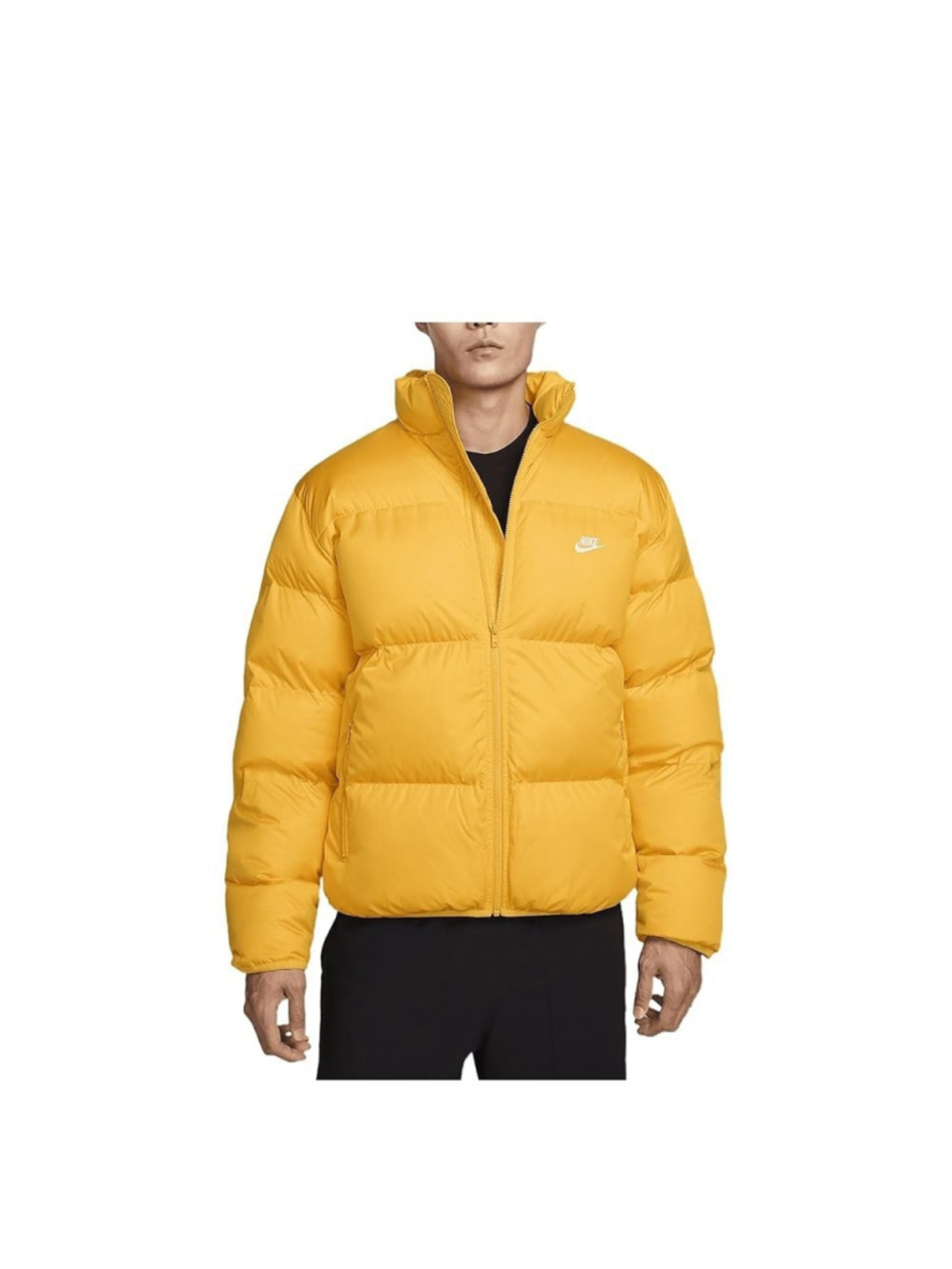Nike Sportswear Club Puffer Jacket Yellow Coat FB7368-739 Men's Size Medium NEW